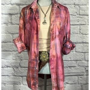 Reworked/upcycled flannel shirt SKU B1221
